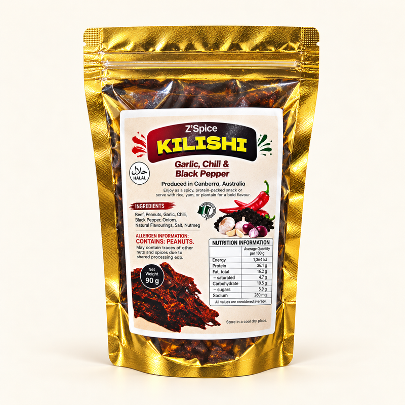 Z'Spice Kilishi - Garlic, Chilli & Black Pepper